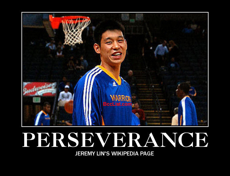 Jeremy Lin Perseverance Motivational Poster